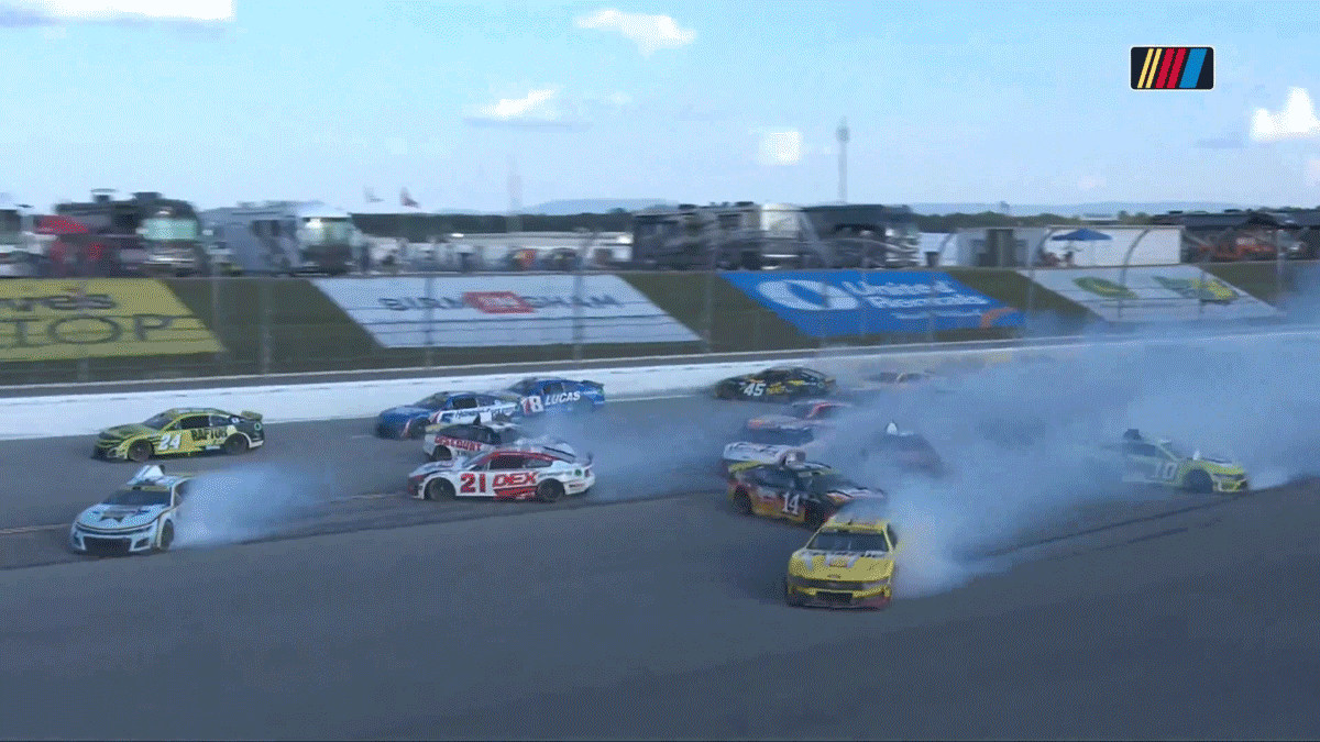 The 28-car accident at Talladega marks new ground in NASCAR history