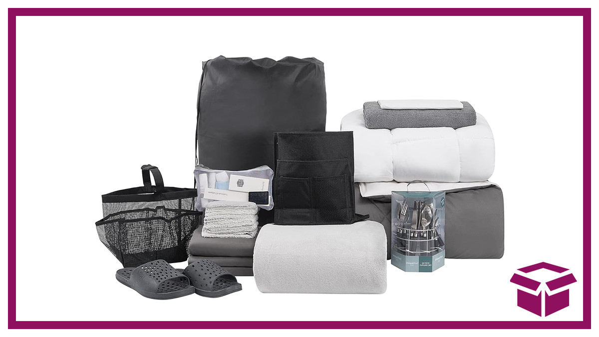 Succeed in Your College Move-In with the Comprehensive 44-Piece College Dorm Essentials Package