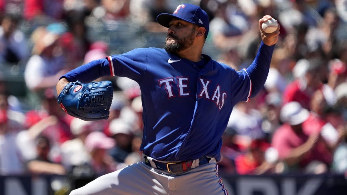 Texas Rangers starting pitcher Martin Perez (54) during the MLB