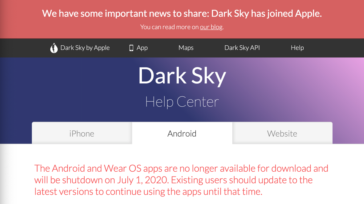 Dark sky 2024 wear os