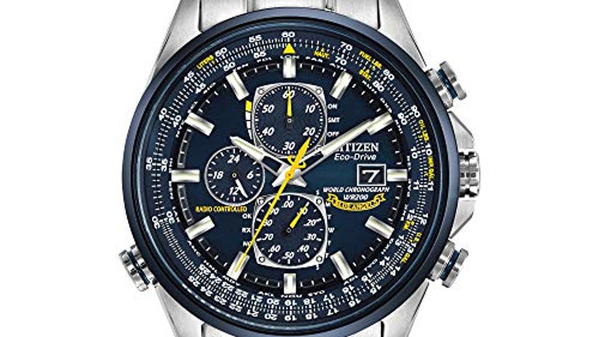 Citizen Men’s Eco-Drive Sport Luxury World Chronograph Atomic Time Keeping Watch in Stainless Steel, Now 46% Off