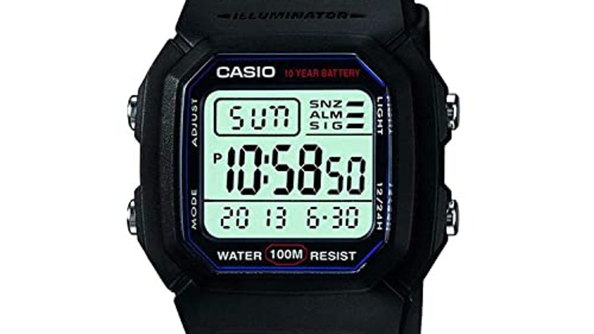 Casio Men’s Classic W800H-1AV Sport Watch with Black Resin Band, Now 27% Off