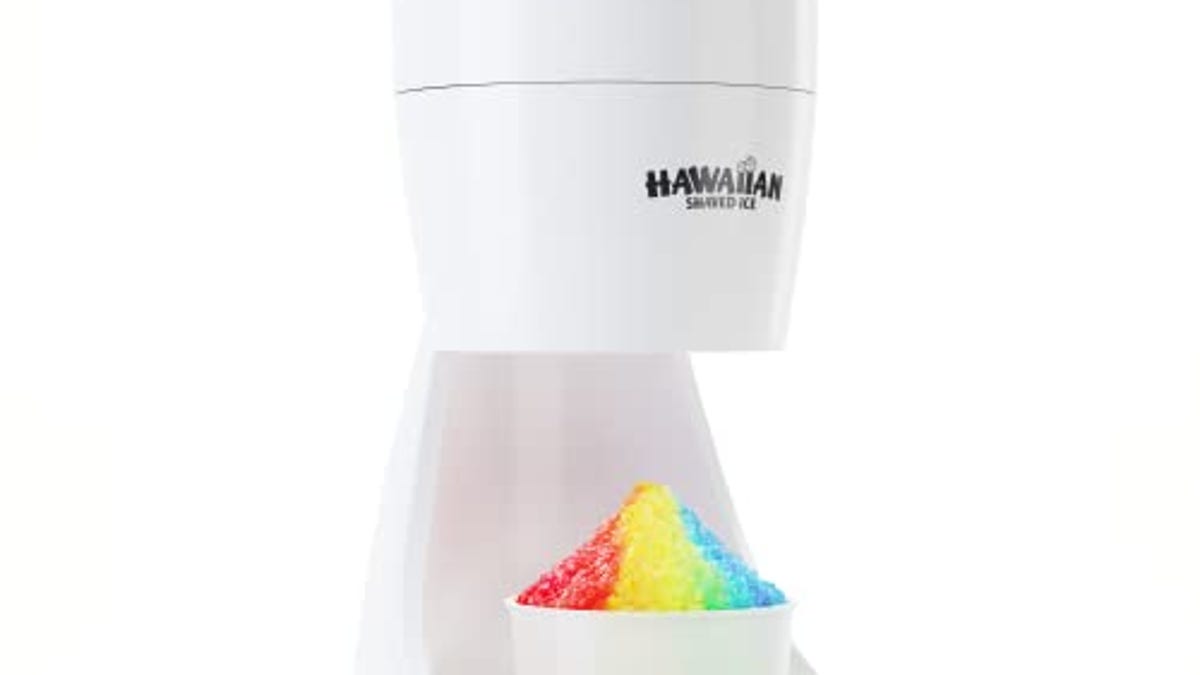 Hawaiian Shaved Ice S900A Snow Cone and Shaved Ice Machine with 2 Reusable Plastic Ice Mold Cups, Now 42% Off