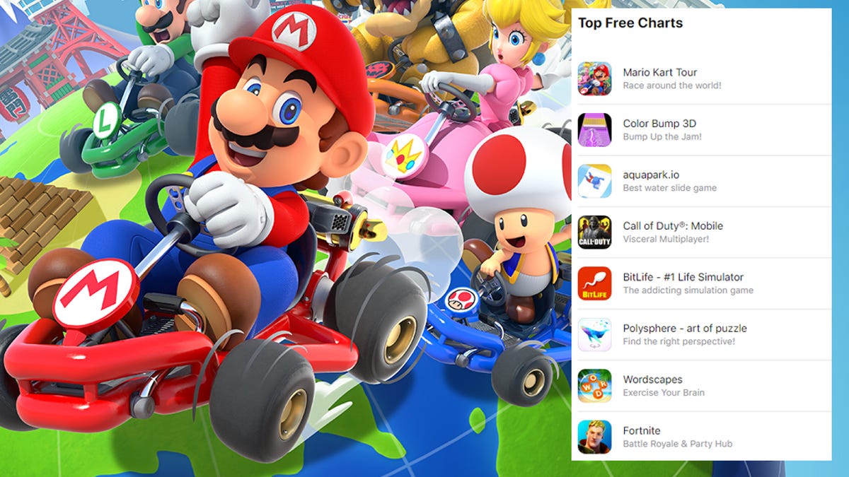 Apple revela que Mario Kart Tour é o jogo mais baixado de 2019 no