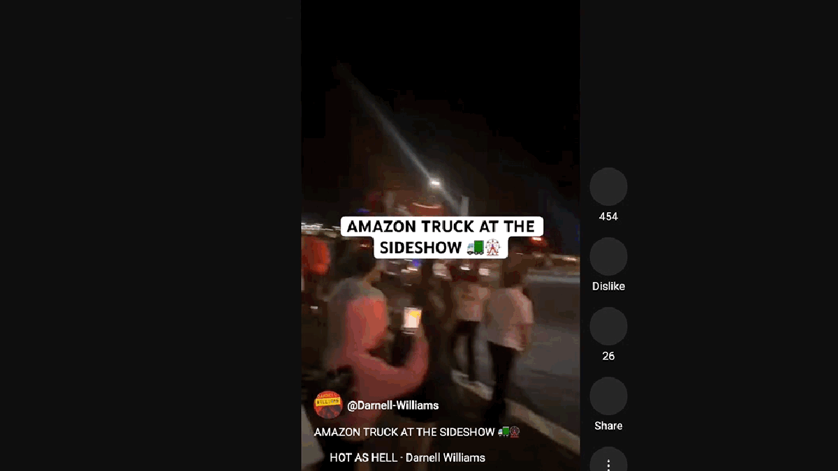 Amazon Driver Fired After Video Of Big Rig At Sideshow Goes Viral