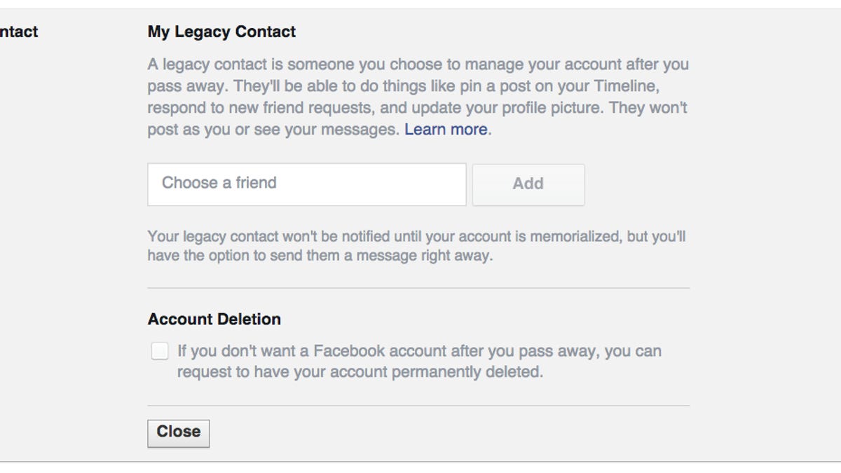 You can now designate an heir to your Facebook account