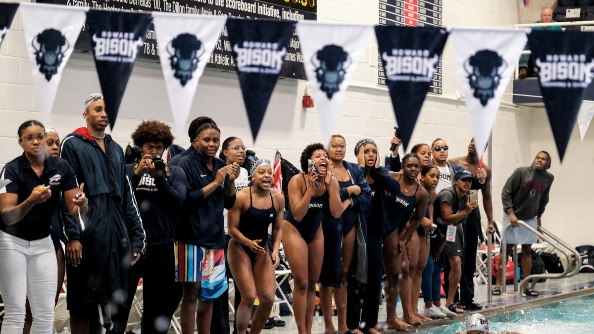 The Howard Bison, the only all-black team in college swimming, are