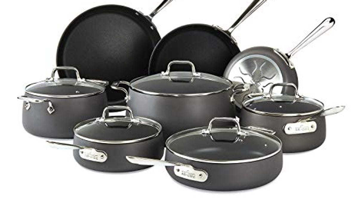  All-Clad HA1 Hard Anodized Nonstick Stockpot 8 Quart Induction  Oven Broiler Safe 500F, Lid Safe 350F Pots and Pans, Cookware Black: Home &  Kitchen