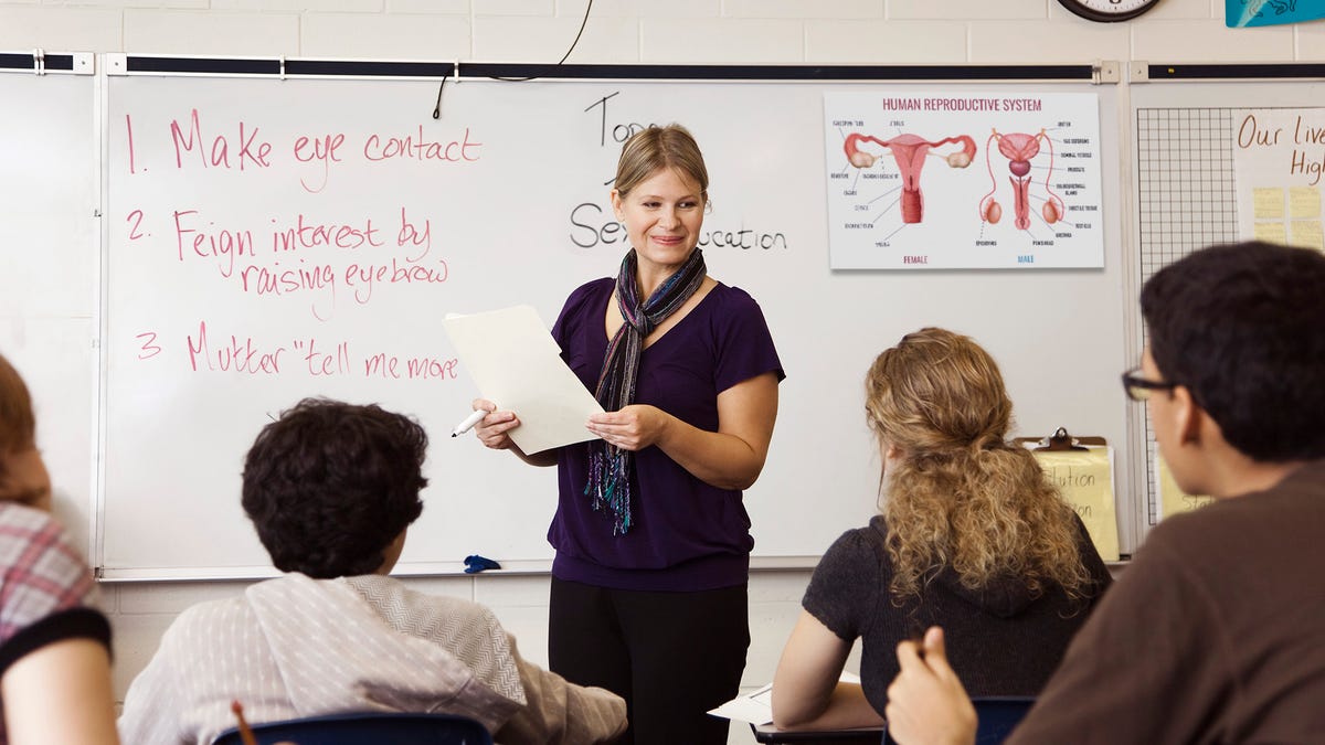 Sex Ed Teacher Demonstrates How To Look Interested As Guy Explains Ultimate  Frisbee Should Be Olympic Sport