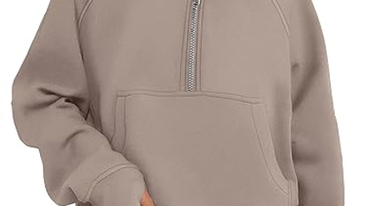 AUTOMET Womens Sweatshirts Half Zip Cropped Pullover Fleece Quarter Zipper  Hoodies 2024 Fall Fashion Outfits Clothes Coffeegrey Medium, Now 55% Off