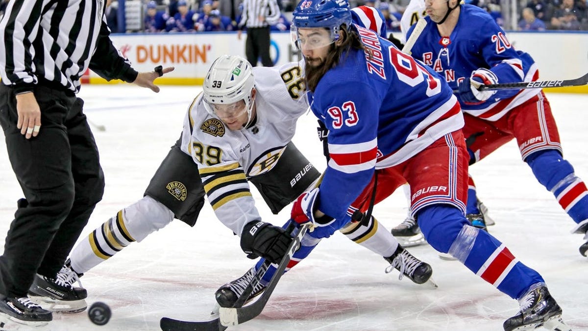 Vesey puts New York ahead, Krieder scores 2, Rangers beat Bruins 7