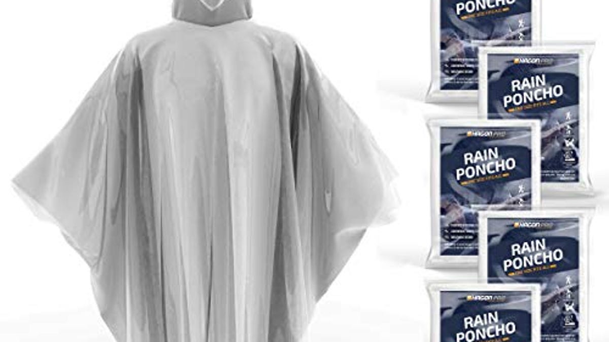 Hagon PRO Disposable Rain Ponchos for Adults (5 Pack), Now 33% Off
