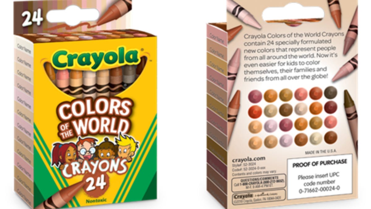 Crayola Colors of the World Crayons, 24 Per Pack, 12 Packs