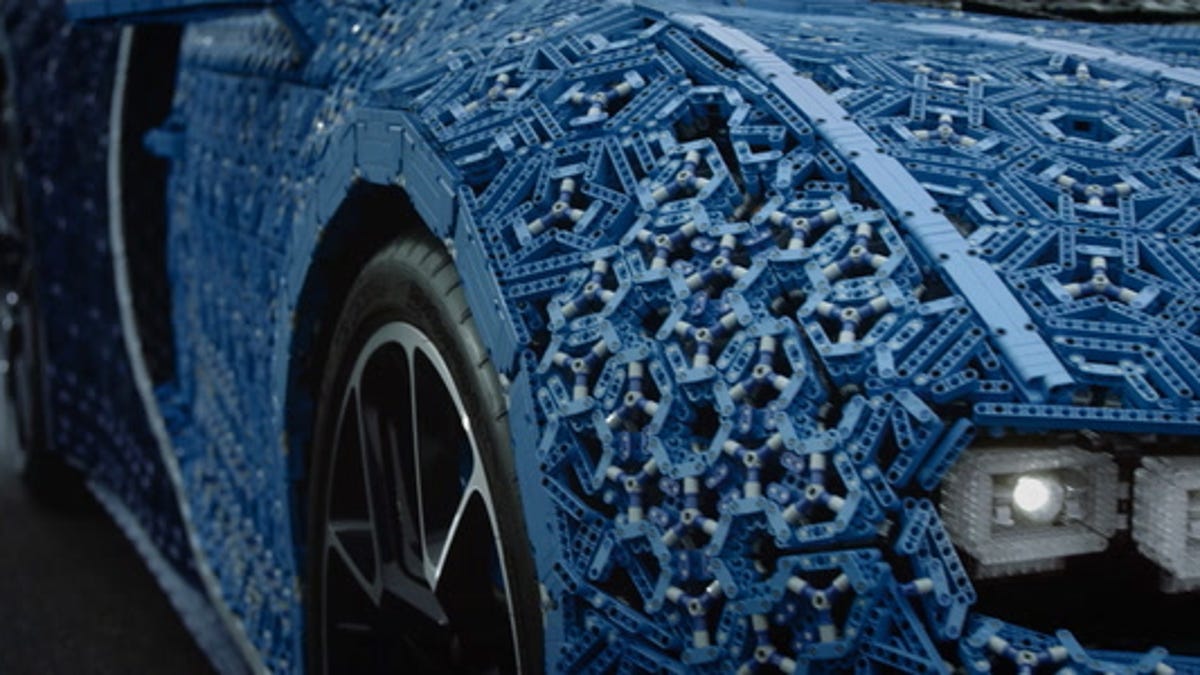 Marvel At This Drivable Bugatti Chiron Built From a Million Pieces of Lego Technic and 2,304 Electric Toy Motors