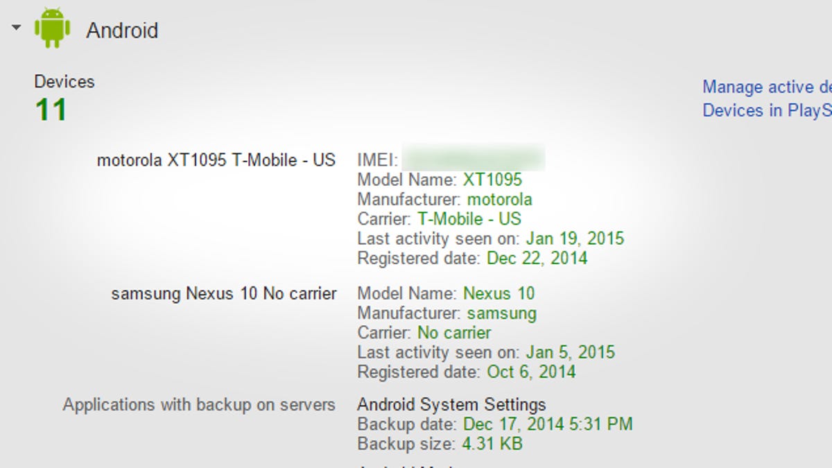 google dashboard track my phone