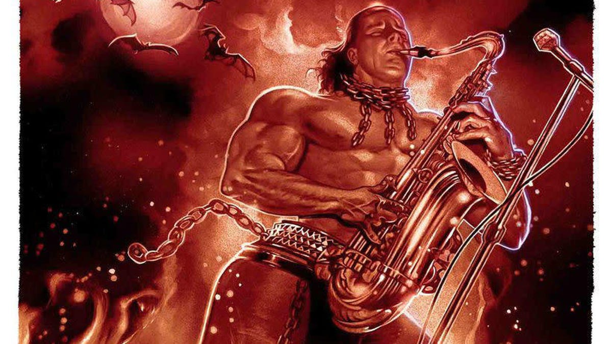 Lost Boys Sexy Sax Man Poster by Artist John Keaveney Amazes