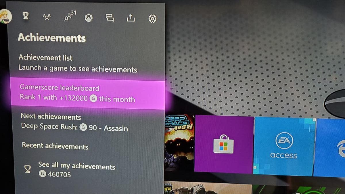 Xbox Gamer Earns Staggering 500,000 Gamerscore in One Month