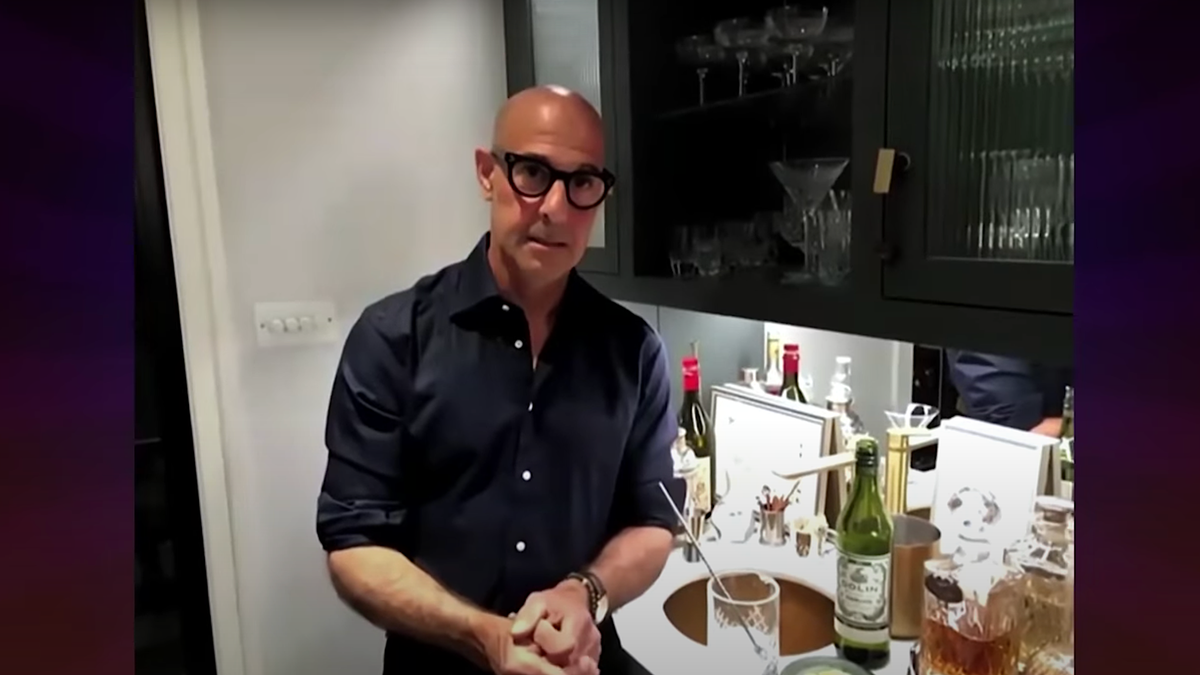 Stanley Tucci wraps his forearms around the perfect martini for James ...