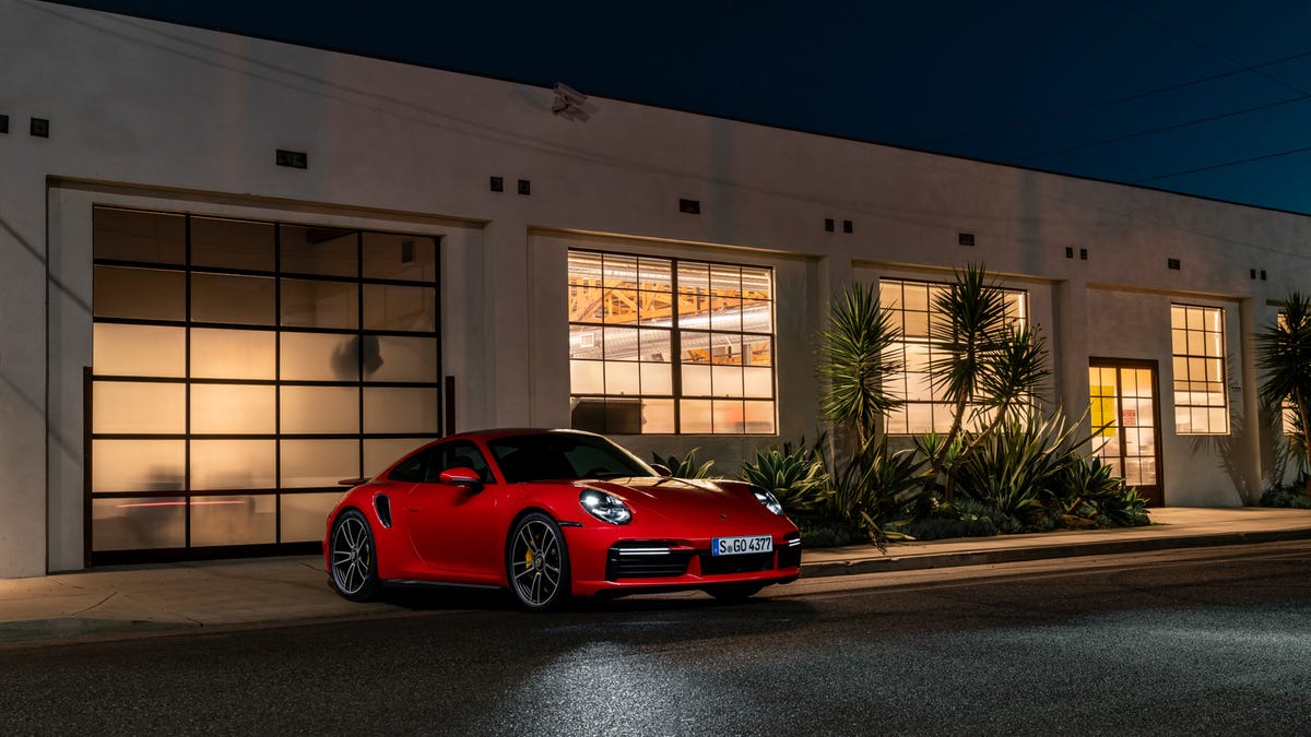 Porsche 911 Turbo S Guards Red with Black Stripes Limited Edition