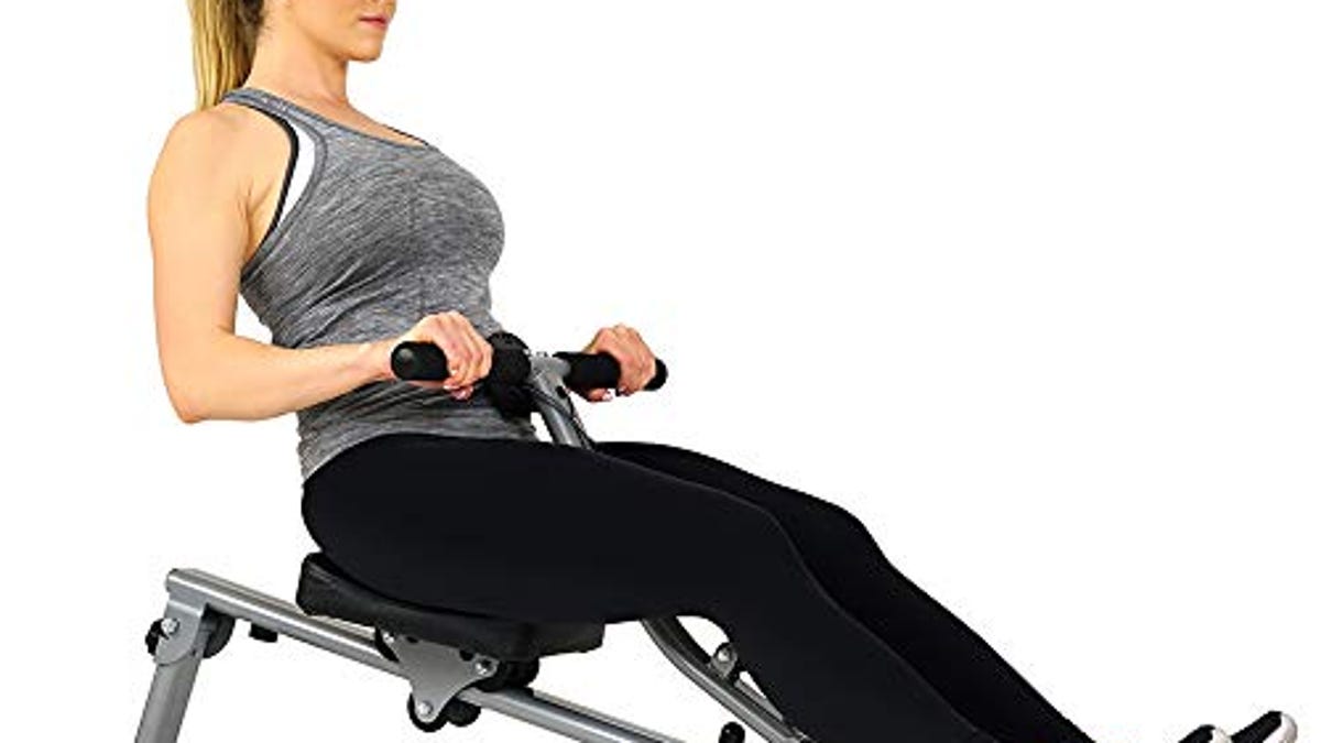 Get Your Fitness Fix with Sunny Health & Fitness Compact Adjustable Rowing Machine, 23% Off