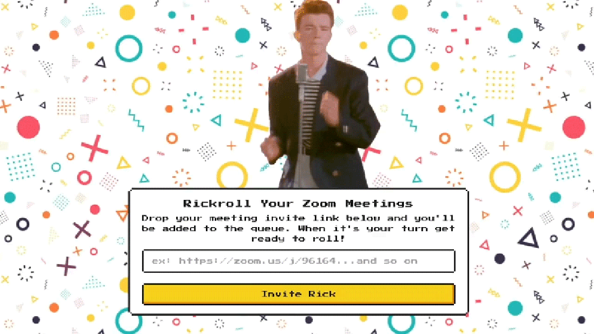 You can Rickroll your Zoom meetings, but Rick only rolls late at night -  SoyaCincau