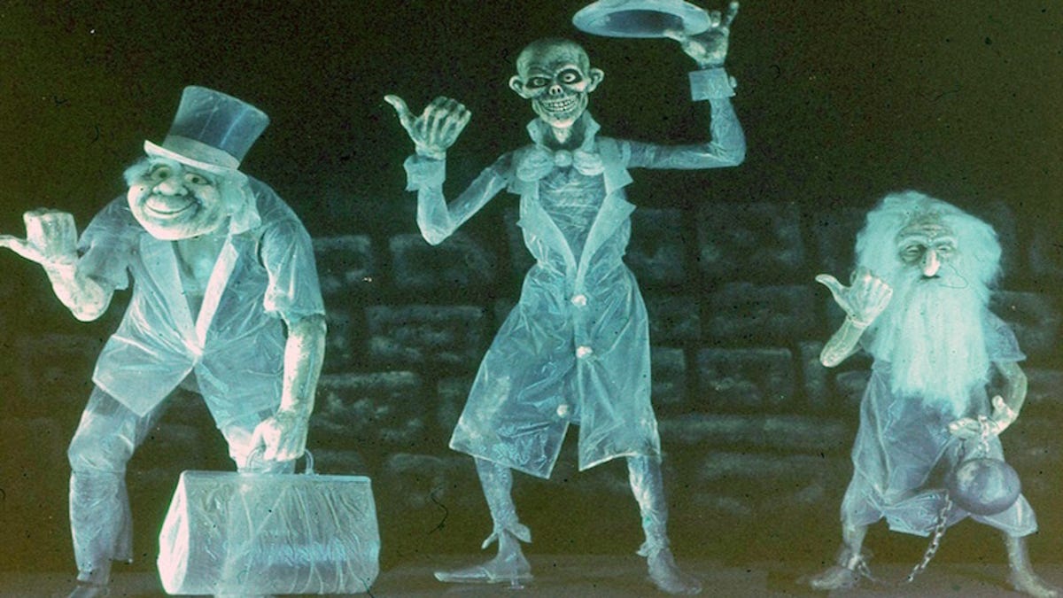 My hatbox ghost costume from the haunted mansion 50th anniversary