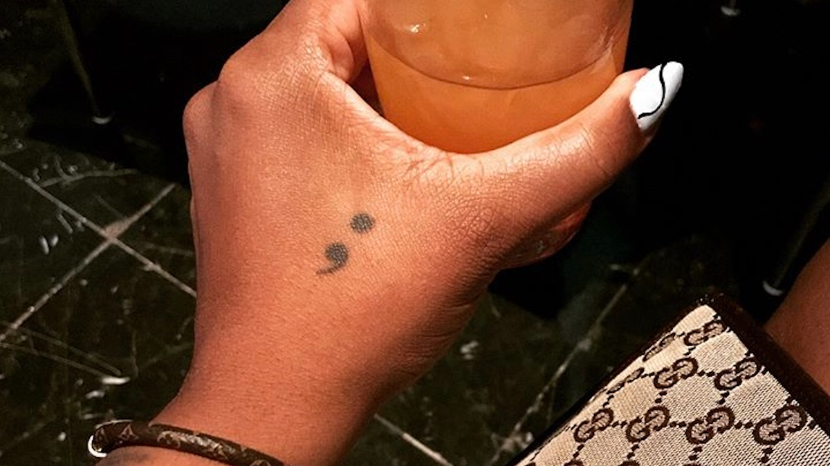Empowering Semicolon Tattoo for Hope and Strength
