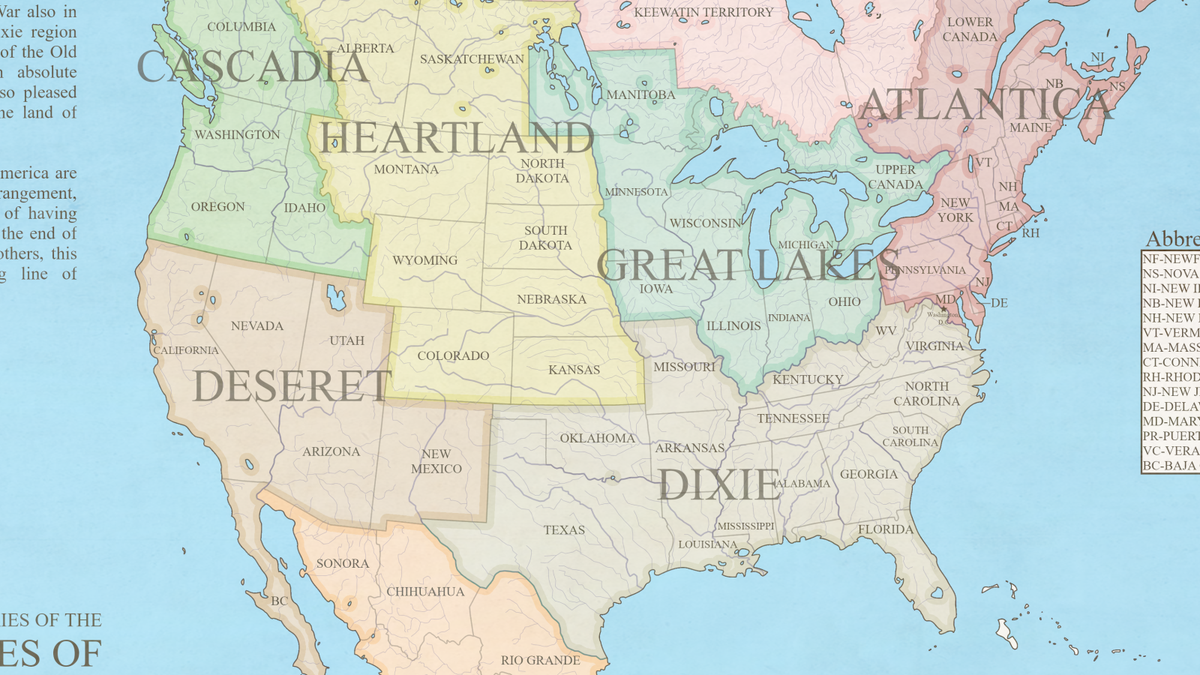 Reddit map. The Heartland USA Map.