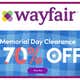 Wayfair's Memorial Day Sale – Up to 70% Off!