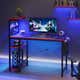 Image for Elevate Your Gaming Experience with Bestier Reversible Lights Gaming Desk, 35% Off