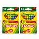 Image for Crayola 24 Count Box of Crayons Non-Toxic Color Coloring School Supplies (2 Packs), Now 50% Off
