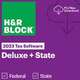 H&R Block Tax Software Deluxe Federal + State 2023 (PC/Mac Download)