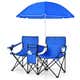 Image for Make Every Outing Extra Comfortable with COSTWAY Double Portable Picnic Chairs, 53% Off