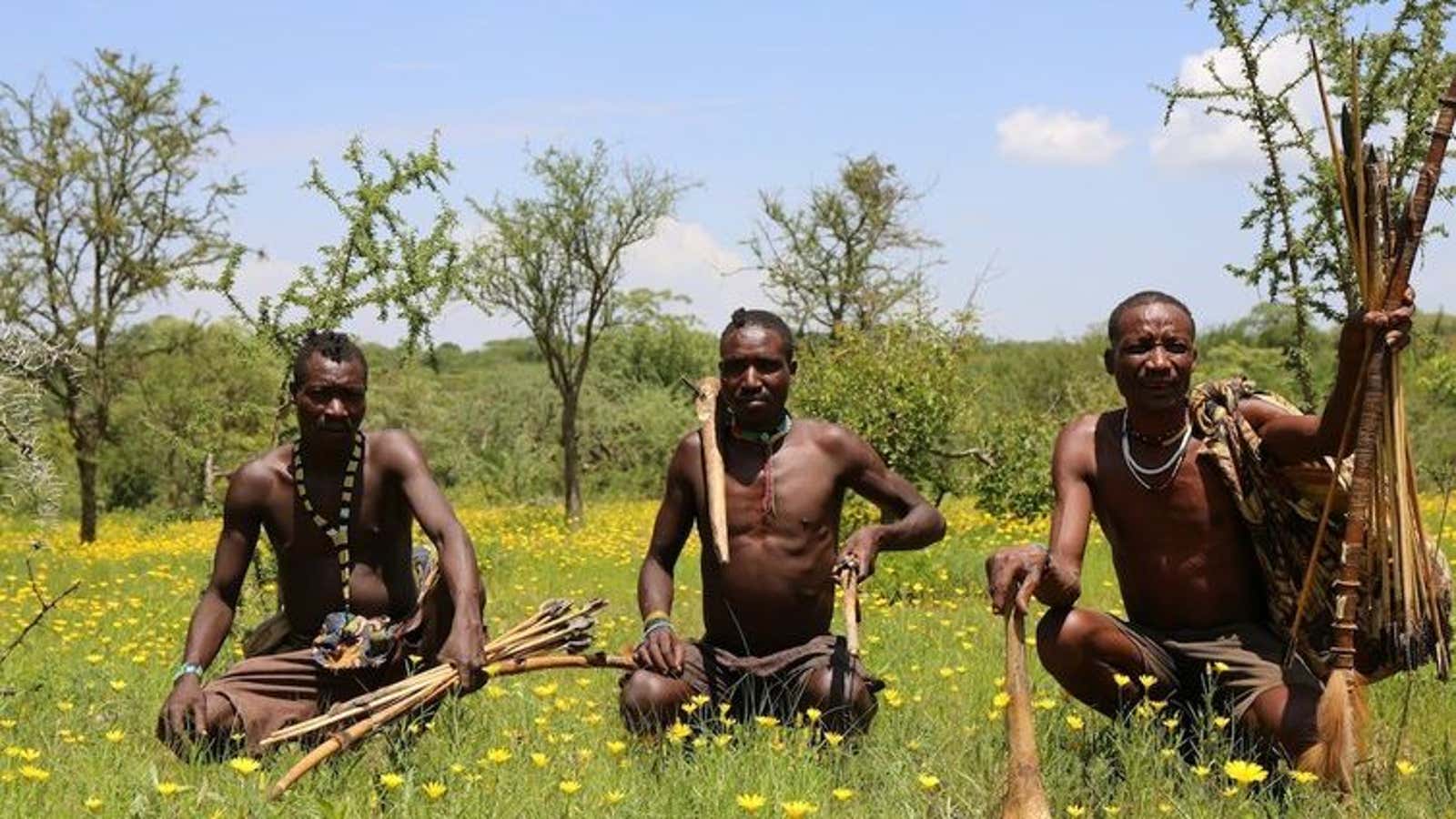 Hadza hunters.