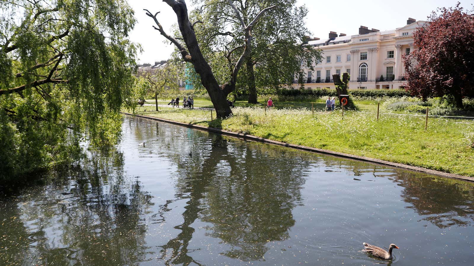 The bucolic setting of Regent&#39;s Park, just minutes from the center of London. Location, location, location.