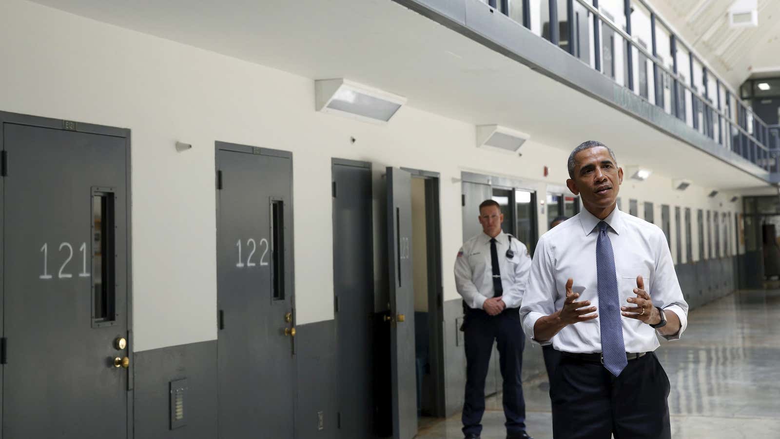 Obama was the first sitting US president to visit a federal prison.