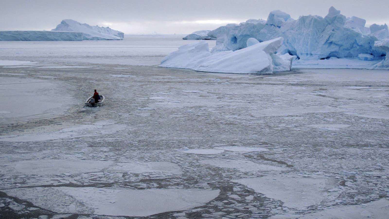 Sea-ice coverage is at its lowest recorded levels.