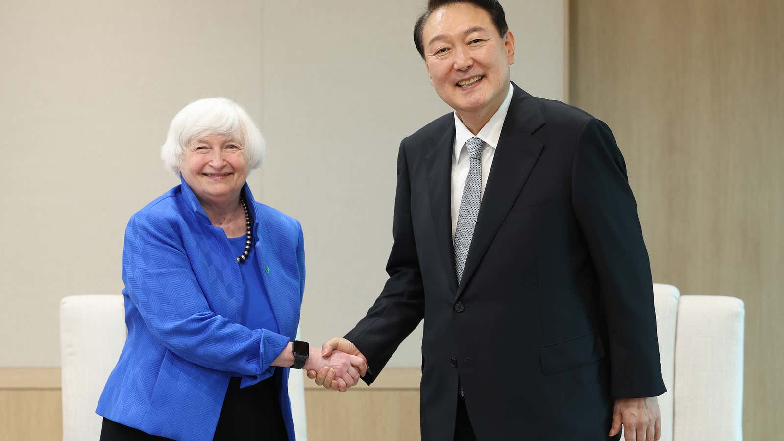 Yellen is visiting South Korea for two days to discuss economic and financial cooperation and the strengthening of multilateral arrangements.