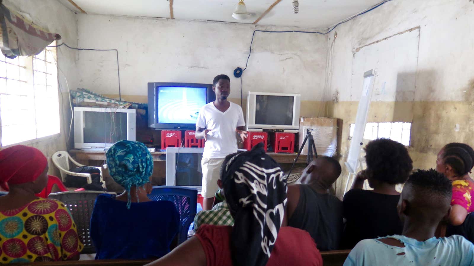 A video hall turned skills center in Tanzania