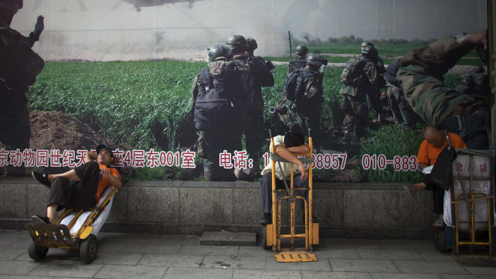 Porters in Beijing.