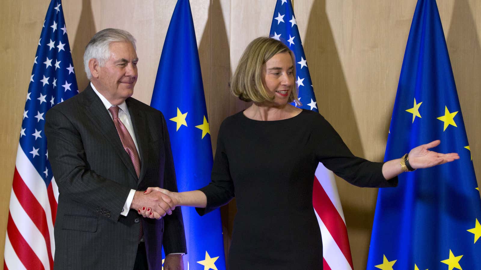 Federica Mogherini is vying for Rex Tillerson’s place as chief diplomat for the free world’s leader.