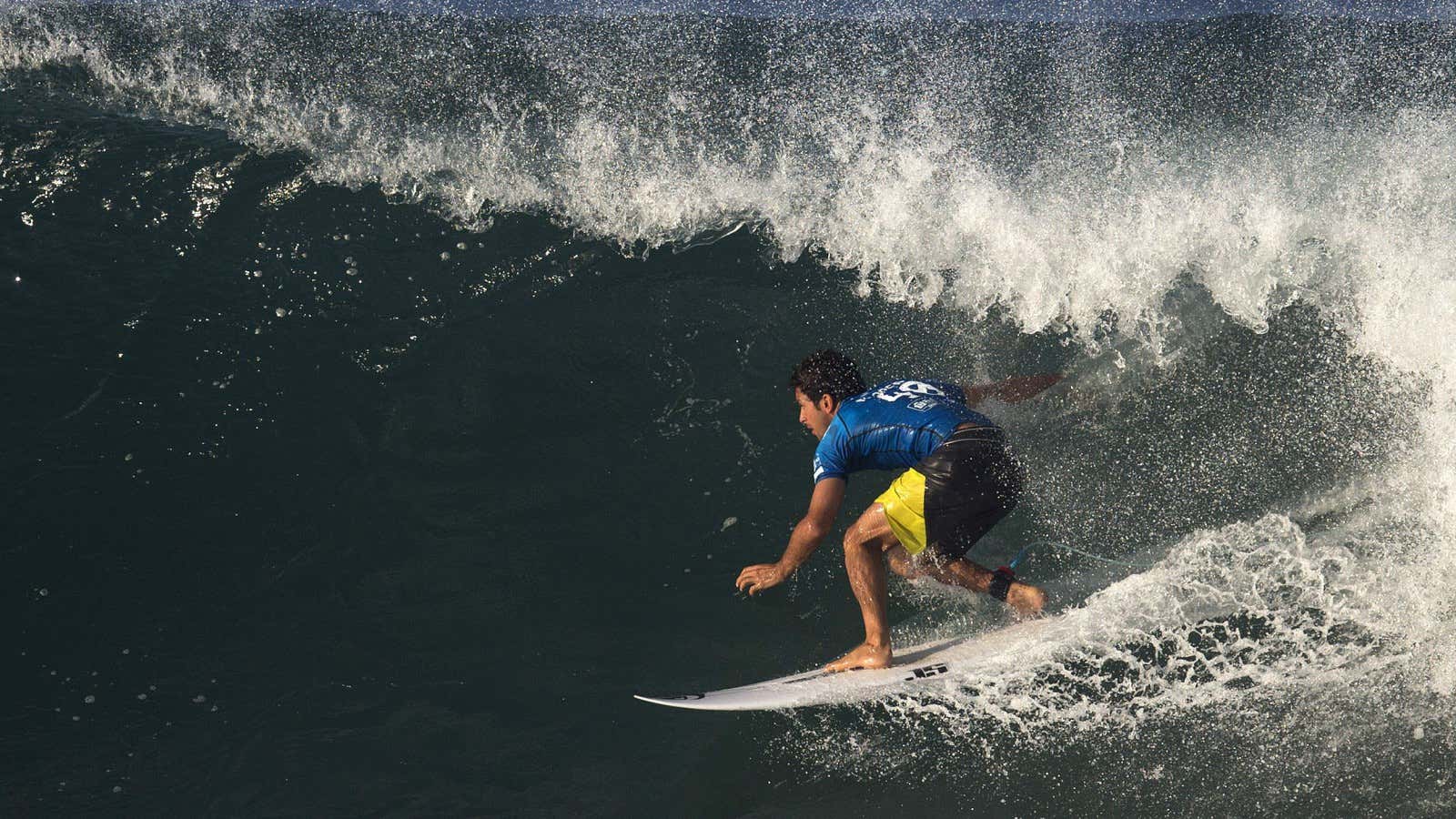 To tear it up in Tokyo, he’ll have to be okay with artificial waves.