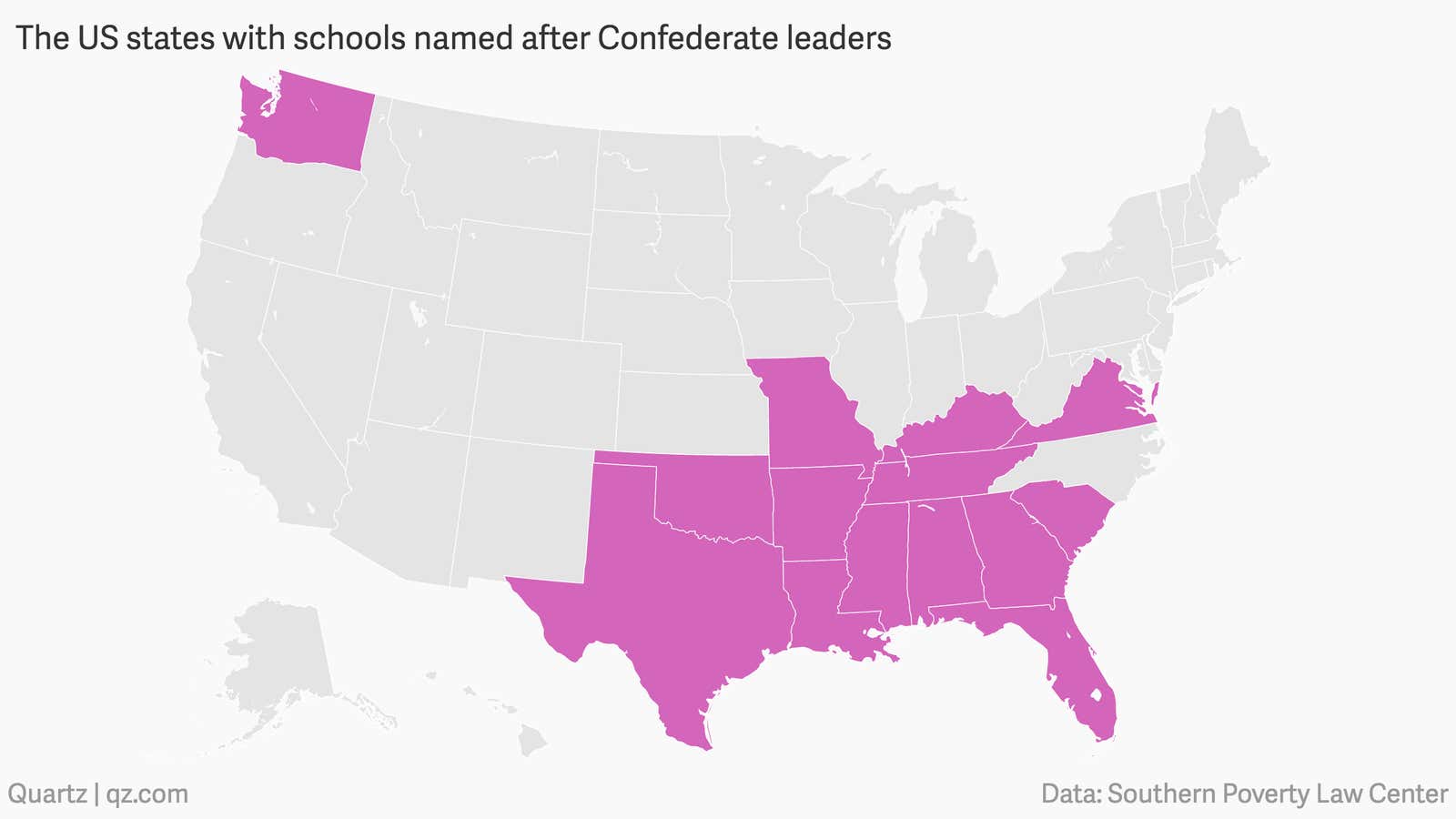 Charted: More than 100 American schools are named after Confederate leaders