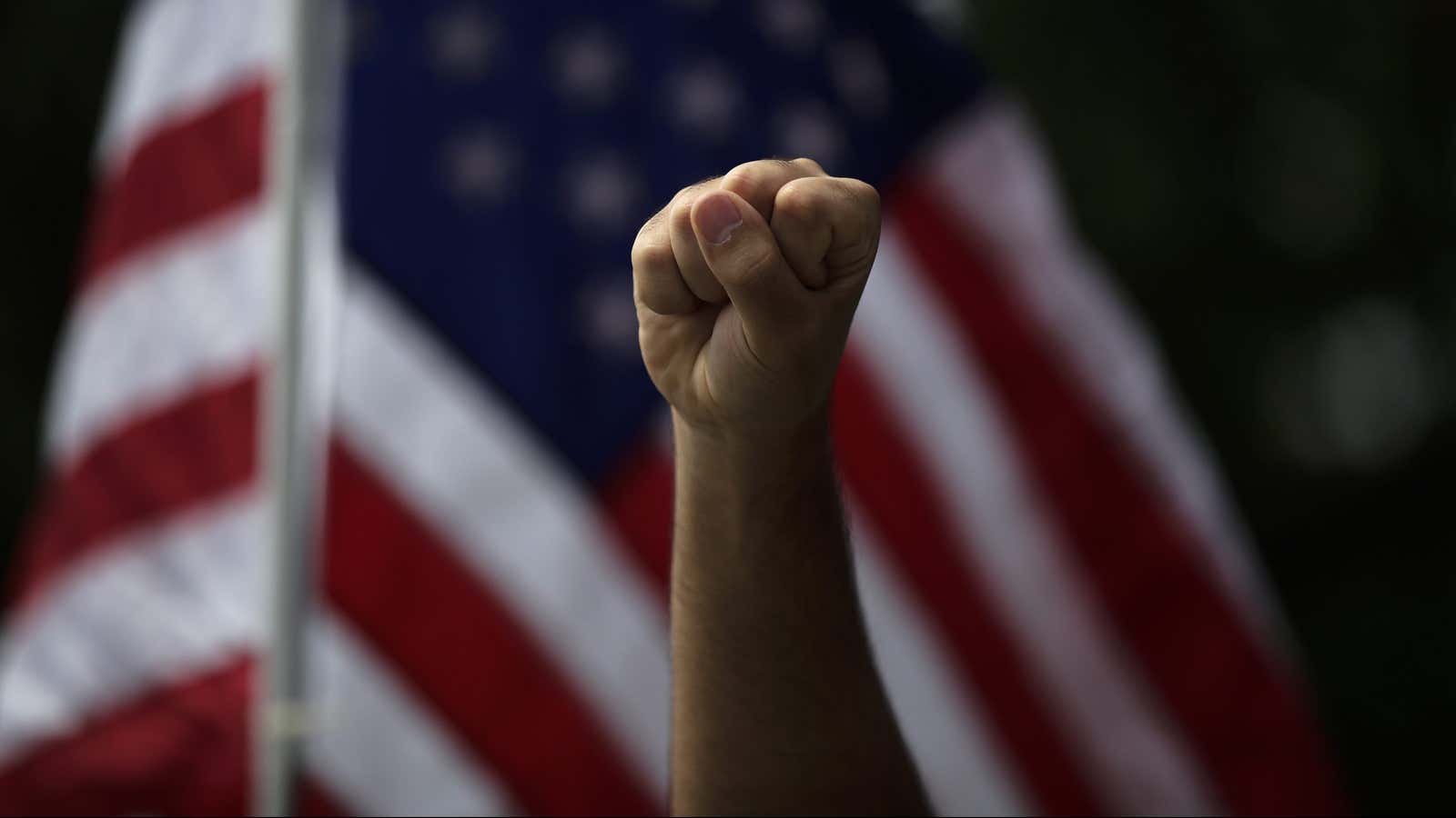 Scene from a protest in Anaheim, California, on June 1, 2020, over the death of George Floyd.