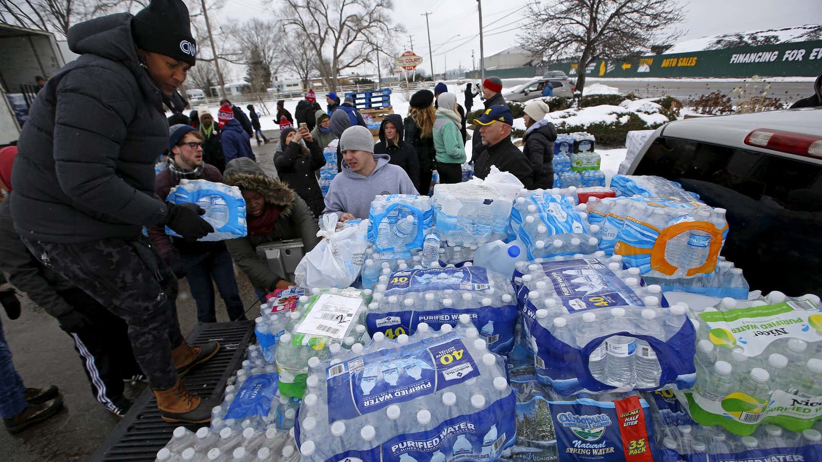 Cooking a Thanksgiving meal with bottled water is a unique challenge.