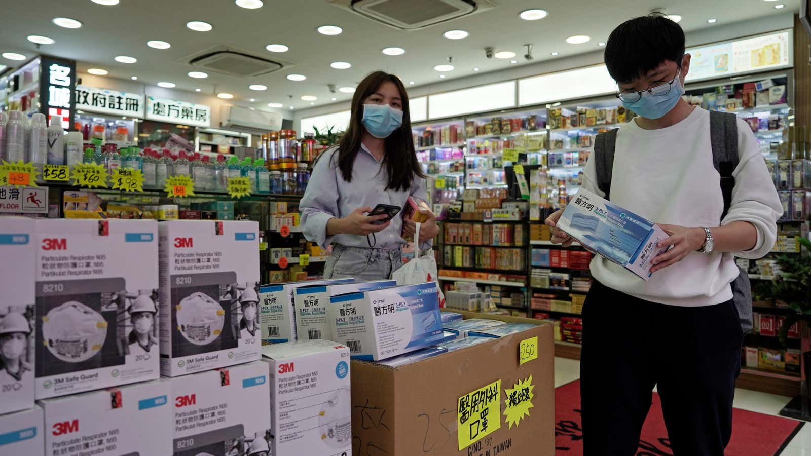 In Hong Kong, the price of face masks was up 30% on Jan. 24.