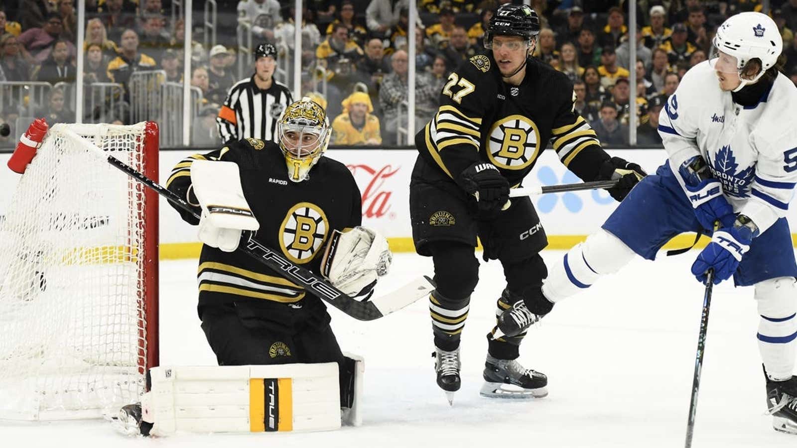 Image for Bruins end Leafs' season with OT win in Game 7