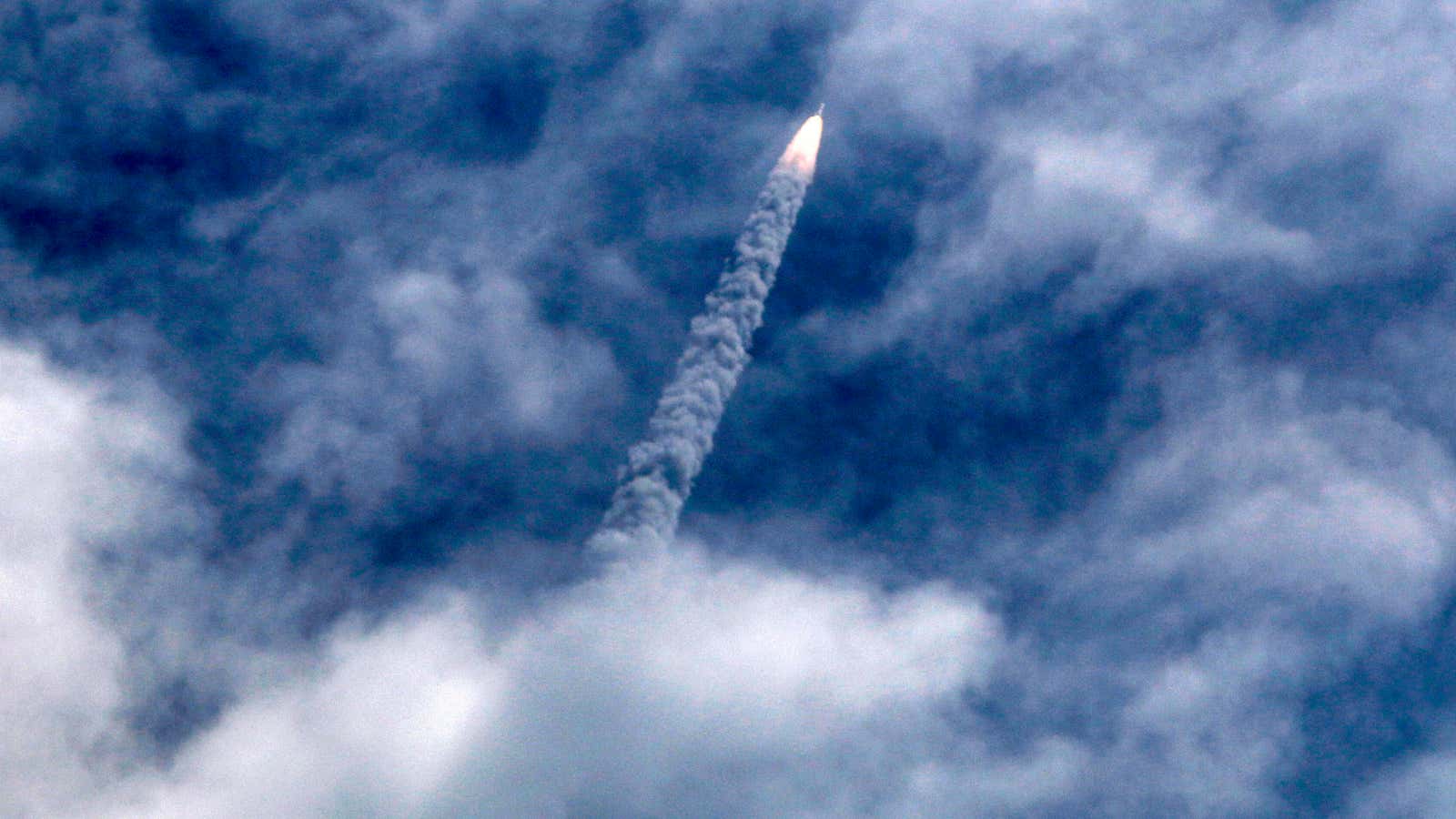 An Indian rocket heads to orbit in 2015.