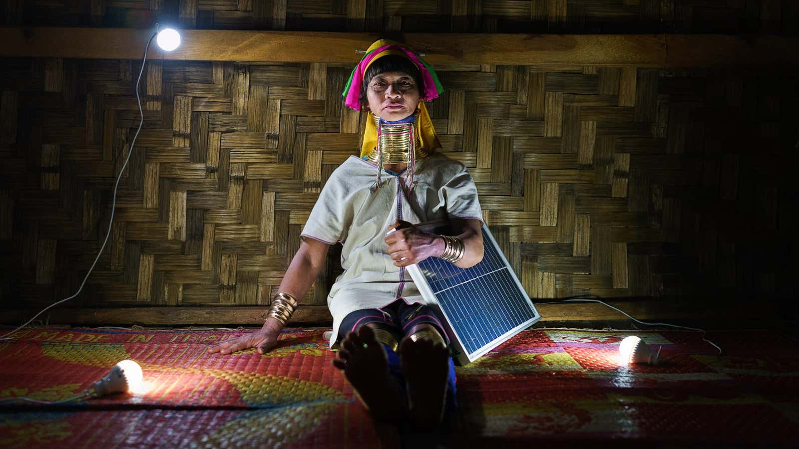 This woman from Kayah state, Myanmar, is one of the country’s 35 million people who have no access to the power grid.