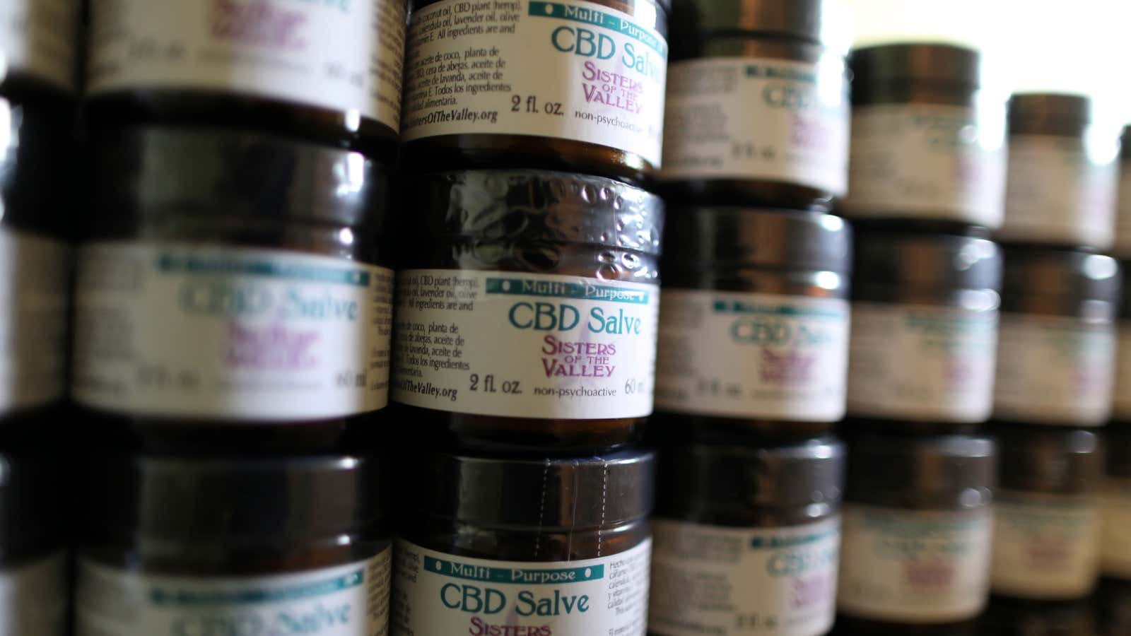 CBD salve inventory made from hemp is seen stacked in a cupboard at Sisters of the Valley near Merced, California, U.S., April 18, 2017. Picture taken April 18, 2017. REUTERS/Lucy Nicholson – RC131DD46F20